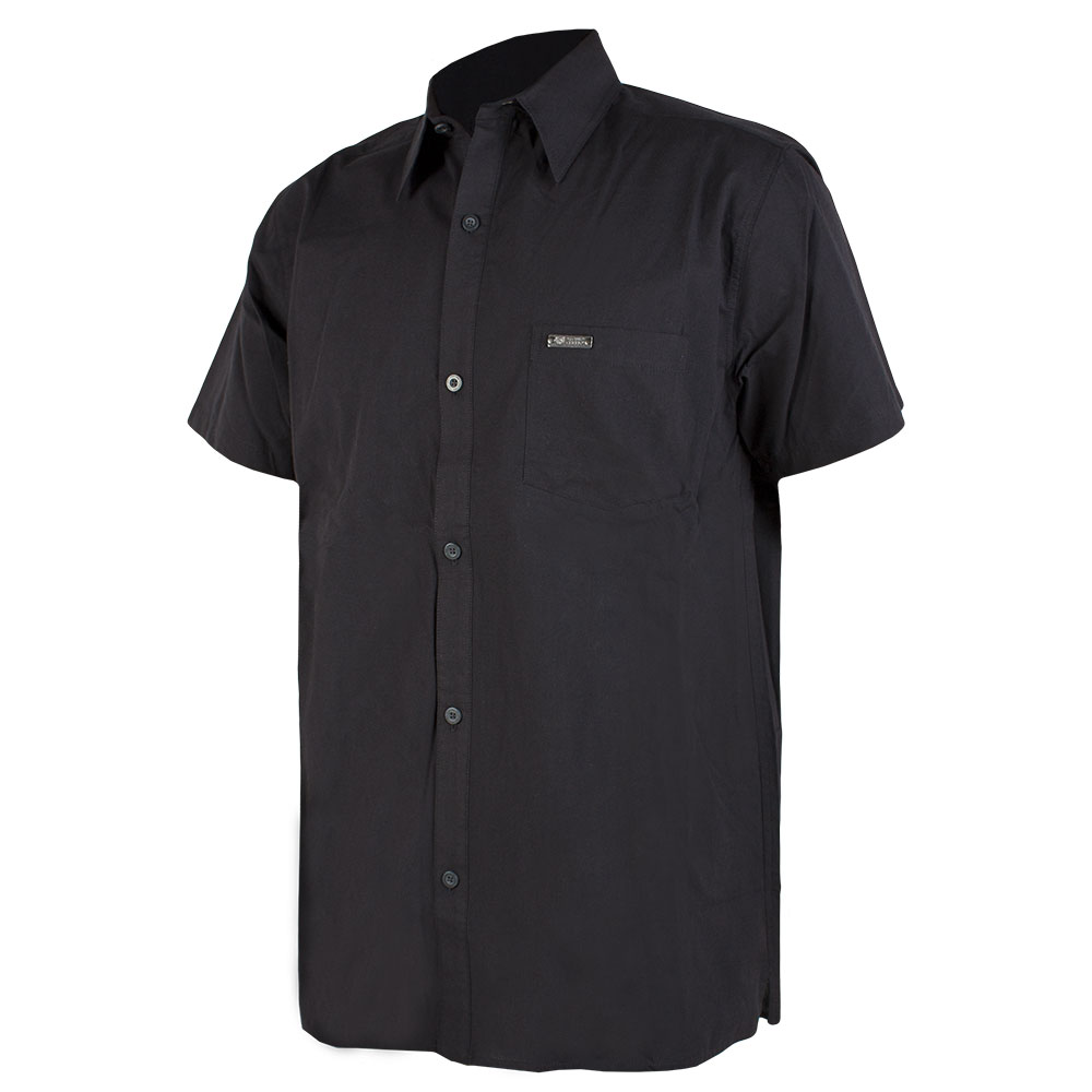 Mens short sleeve shirts black top